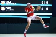 Buse in action during Chile v Peru - 2024 Davis Cup Qualifiers: Day 2 - Source: Getty
